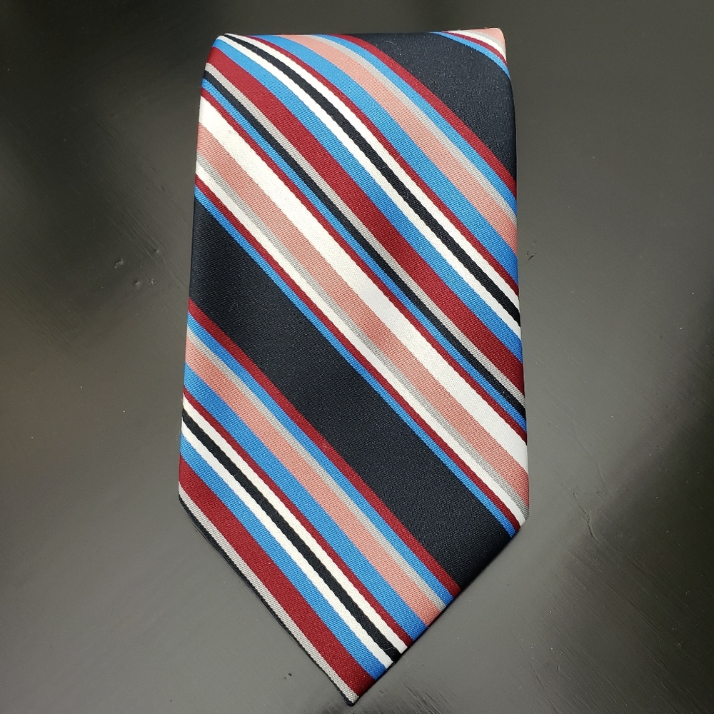 Multicolor Stripe Mens Polyester Neck Tie, 56 x 4